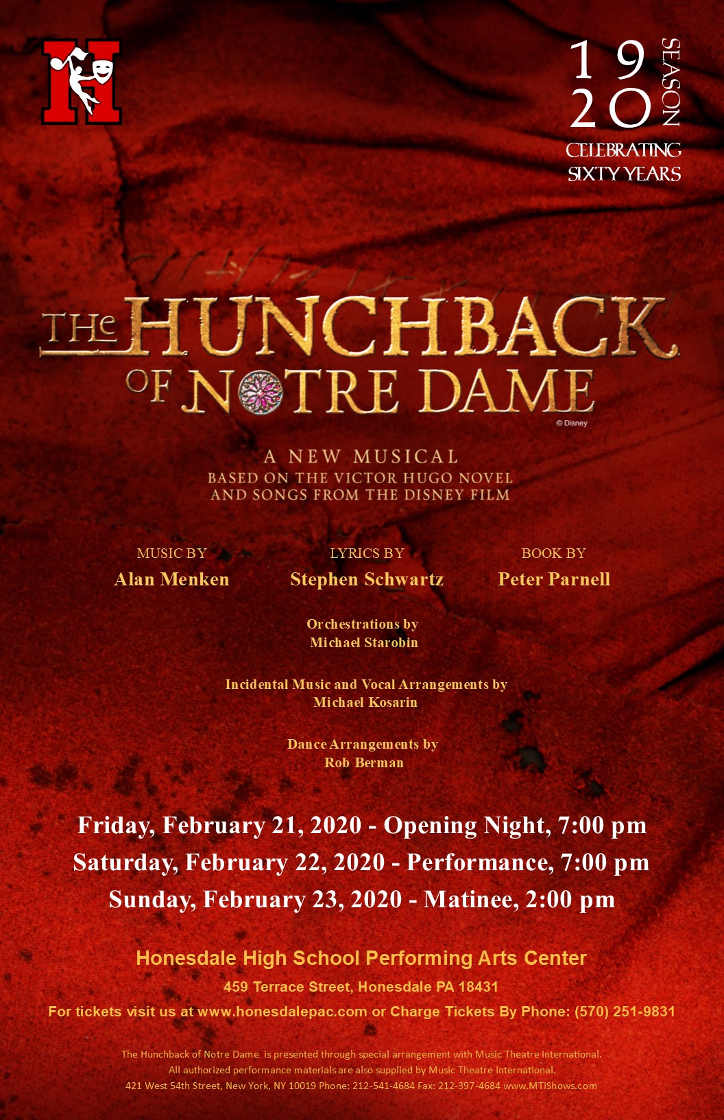 Honesdale Performing Arts Center The Hunchback of Notre Dame